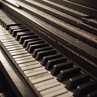 mysterious piano in an old theater