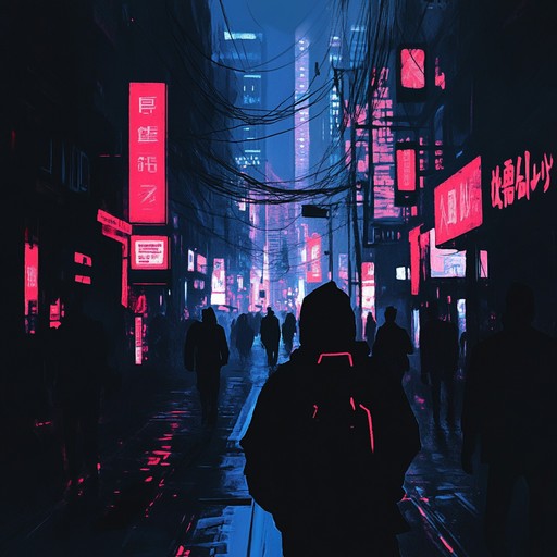 Immerse in a sultry cyberpunk world, where seductive synths and pulsating beats create a futuristic soundscape of neon lights and nocturnal allure. Experience a rhythmic journey through dark streets bathed in neon, evoking both sensuality and mystery