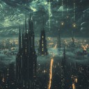 a sweeping orchestral journey through a futuristic dystopian landscape.