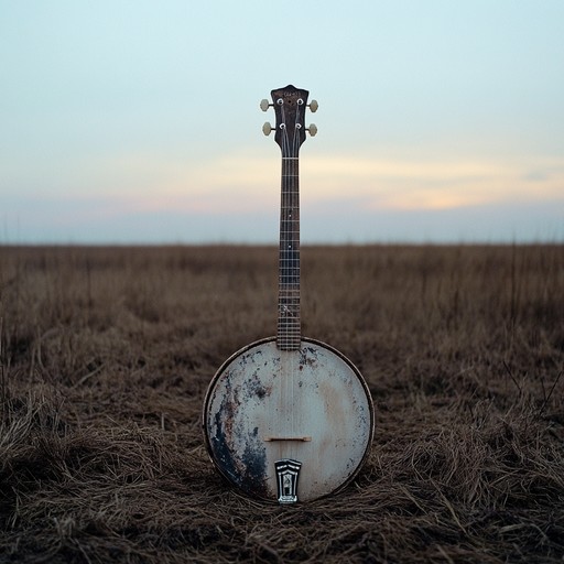 A journey down forgotten paths with ghostly echoes of the past, blending eerie soundscapes with traditional americana. Mysterious string arrangements and rustic percussion paint an atmospheric picture of deserted landscapes.