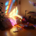 upbeat instrumental song with vibrant, catchy bedroom pop sound