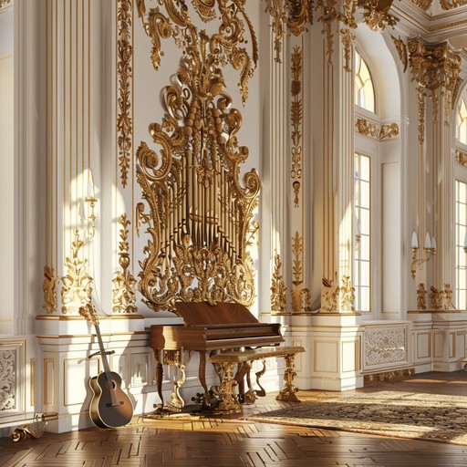 This instrumental track features grand harpsichord melodies that reflect the opulence and sophistication of the baroque era. Its intricate patterns and flowing elegance provide a majestic atmosphere fit for a royal chateau.