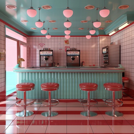 This energetic tune transports you back to the colorful, bustling atmosphere of a classic 1960s soda shop. The lively, syncopated rhythm and bright, cheerful melody evoke images of poodle skirts, jukeboxes, and milkshakes shared between friends. The song's infectious groove encourages dancing and celebrates the carefree spirit of the era.