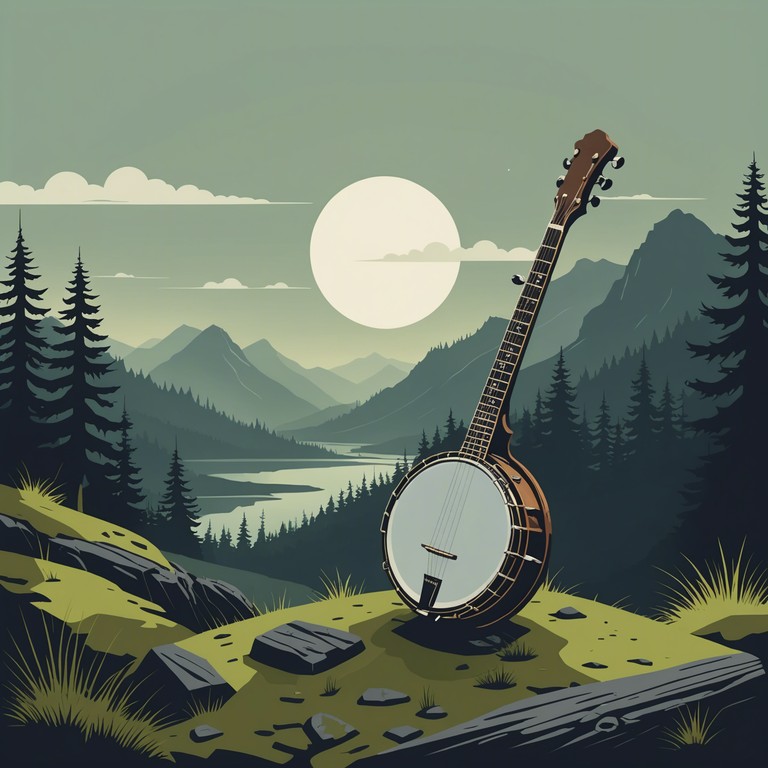 This track combines the haunting undertones of a suspense thriller with the lively strings of bluegrass, creating a uniquely eerie yet energetic atmosphere. The piece layers minor chords and skilled banjo plucks to evoke the feeling of a mysterious, foggy appalachian trail at dusk.