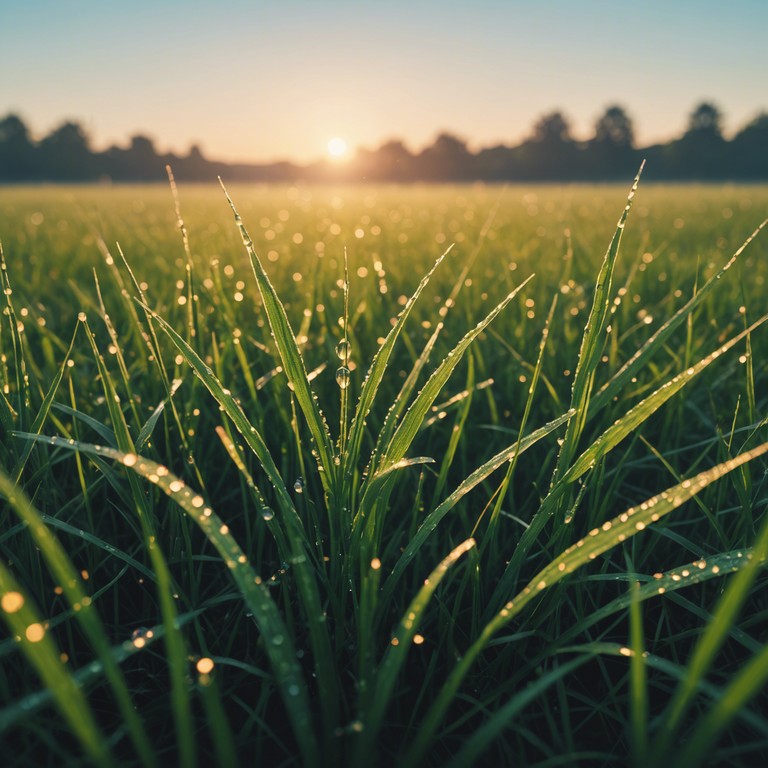 Alternative description highlighting the delicate interplay of violin strings as they accompany the break of dawn, ideal for introspective listening and relaxation.