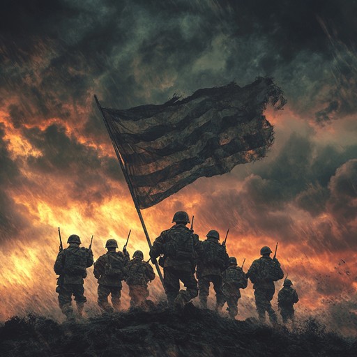 A powerful instrumental track driven by commanding military drumming and rebellious undertones, capturing the spirit of resistance and defiance. Marching rhythms and dramatic crescendos evoke a sense of urgency and collective strength, perfect for scenes of uprising and revolution.