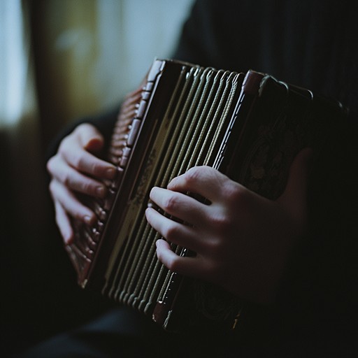 A haunting instrumental cumbia that weaves traditional rhythms with eerie melodies to reflect the internal turmoil of anxious thoughts during sleepless nights. The accordion leads with unsettling tunes over persistent percussion, creating a sonic landscape of tension and restlessness.