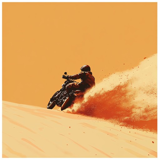 A thrilling, relentless track that combines breakneck electric guitar riffs with pounding drum beats, evoking an exhilarating race through a scorching desert. The aggressive tempo and intense rhythms bring a sense of urgency and excitement, making it perfect for high energy scenes or adrenaline fueled events.