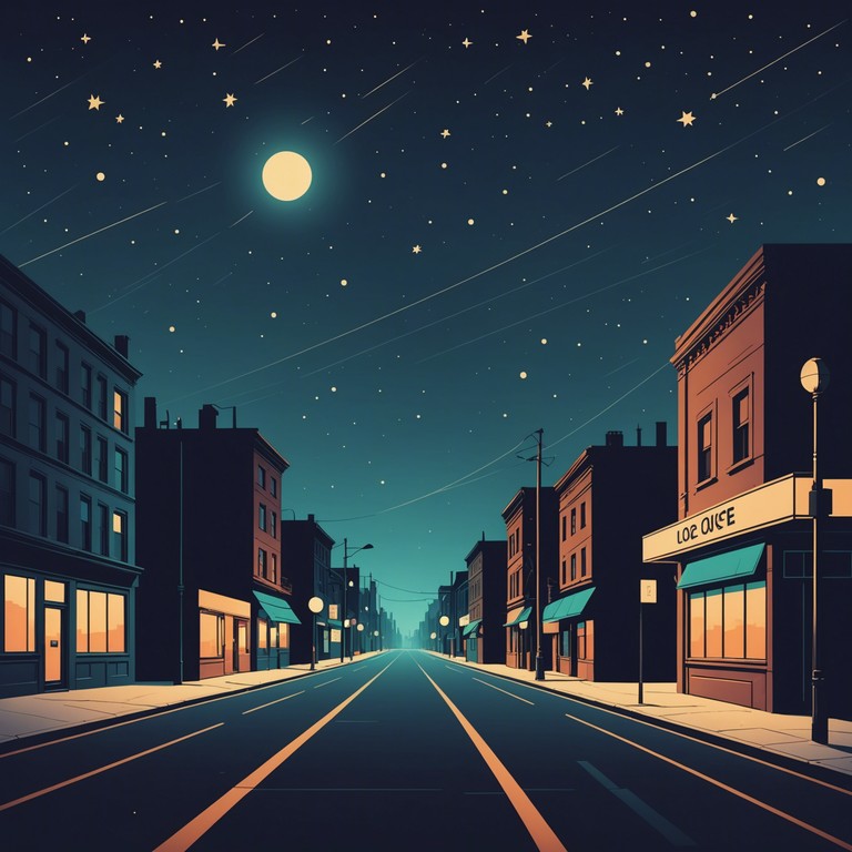 This track paints a soundscape of an empty, sprawling urban environment at dusk. The sound draws heavily on synthesized textures, reflecting a world of towering glass and silent, empty streets. As the track progresses, layers of faint, distant beats mimic the rare sounds of night time city life, punctuating the pervasive silence and creating a contrast between the exterior world and internal experience of loneliness.