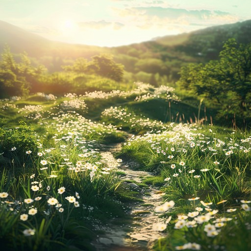 This heartwarming track captures the blissful essence of strolling through sun drenched meadows. Featuring delicate guitar strums, it creates a serene and uplifting atmosphere, ideal for peaceful moments and sunny relaxation.