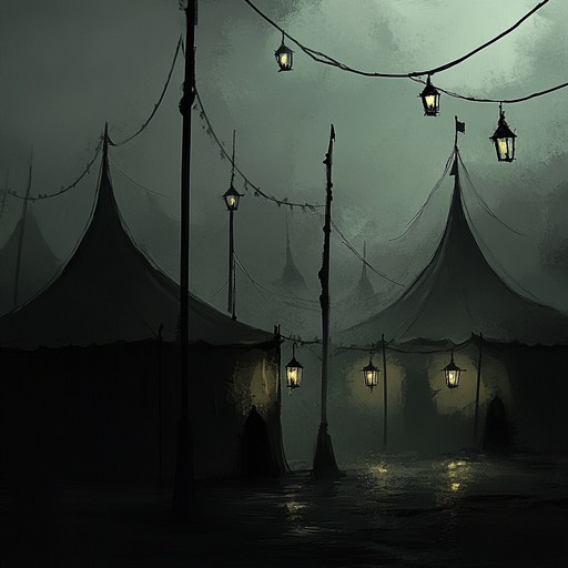 Enter a nightmarish circus where shadows dance with macabre precision, eerie tunes echo, and an unsettling aura envelops. This instrumental track uses calliope melodies and dissonant harmonies to create a deeply disturbing carnival atmosphere.