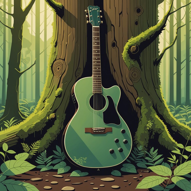 Echoes of forest silence offers a tranquil composition where each strum on the acoustic guitar invites the listener to explore deeper introspection and connectivity with the environment.