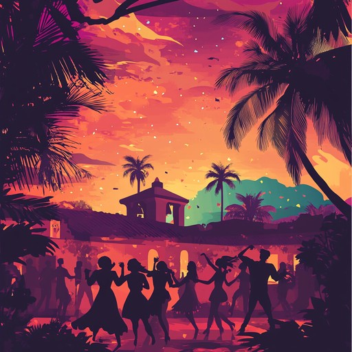 Picture an energetic fiesta taking place at twilight, the sky ablaze with colors, with everyone dancing to an uplifting cumbia. This instrumental track combines traditional percussion with vibrant melodies, capturing the essence of celebration and confidence.