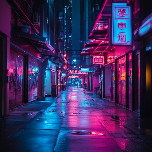 A synth driven melody capturing the longing and nostalgia of neon lit urban nights, blending atmospheric soundscapes with rhythmic beats, evoking deep emotions.