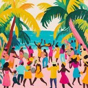 a lively dance anthem infused with island percussion.