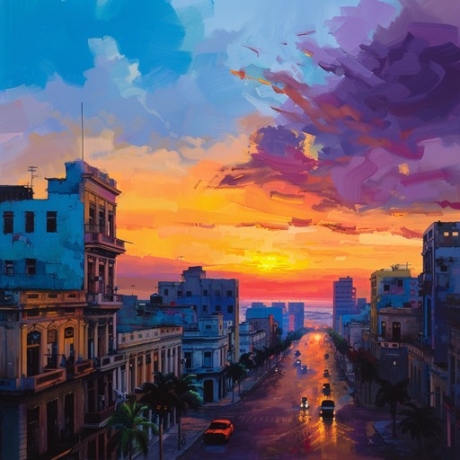 Imagine a scenic sunset on the vibrant streets of havana, where the rhythmic sounds of congas and bongos echo through the bustling cityscape. The music blends traditional afro-cuban rhythms with a hint of smooth jazz, creating a soulful and immersive auditory experience that transports listeners straight to the heart of cuba.