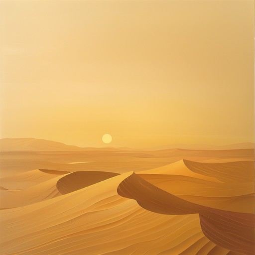 Gentle flute lines gracefully intertwined with ambient recordings from desert environments, transporting the listener to a peaceful and mystical landscape.