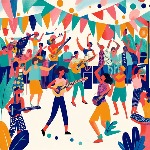 Lively instrumental track featuring funky bass and brass sections to celebrate national pride. Vibrant rhythms and catchy melodies create an exciting, joyful atmosphere perfect for parades and celebrations.