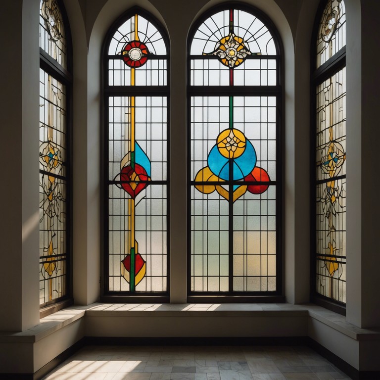 In a grand, abandoned chapel, a single harmonic trumpet breaks the silent sanctity, weaving stories in the air like prayers. Its sounds echo between old stone walls, invoking a spiritual and mystical experience with gospel roots.