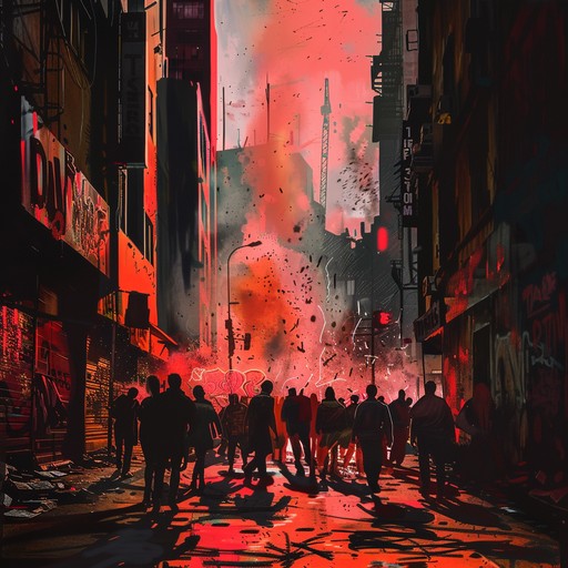 Dive into the pulse of the street revolution with electrifying guitar riffs, fast paced drumming, and gritty bass. Capturing the ethos of urban dissent and chaos, this bold punk instrumental energizes and incites.