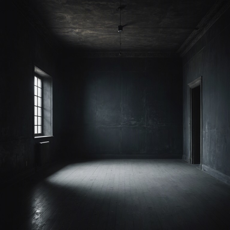 Imagine a track where the very air seems to hum with the soft, creepy sounds of a presence that should not be in the otherwise silent hallway of an old, desolate house.