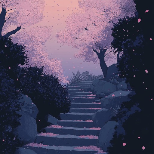 An instrumental piece designed to evoke introspection and tranquility, inspired by the gentle fall of cherry blossoms in a serene japanese garden. The melody flows gracefully, touching on the subtle beauty of quiet reflections and moments lost in thought. The pacing is unrushed, offering a calming and peaceful atmosphere conducive to contemplation and self discovery.