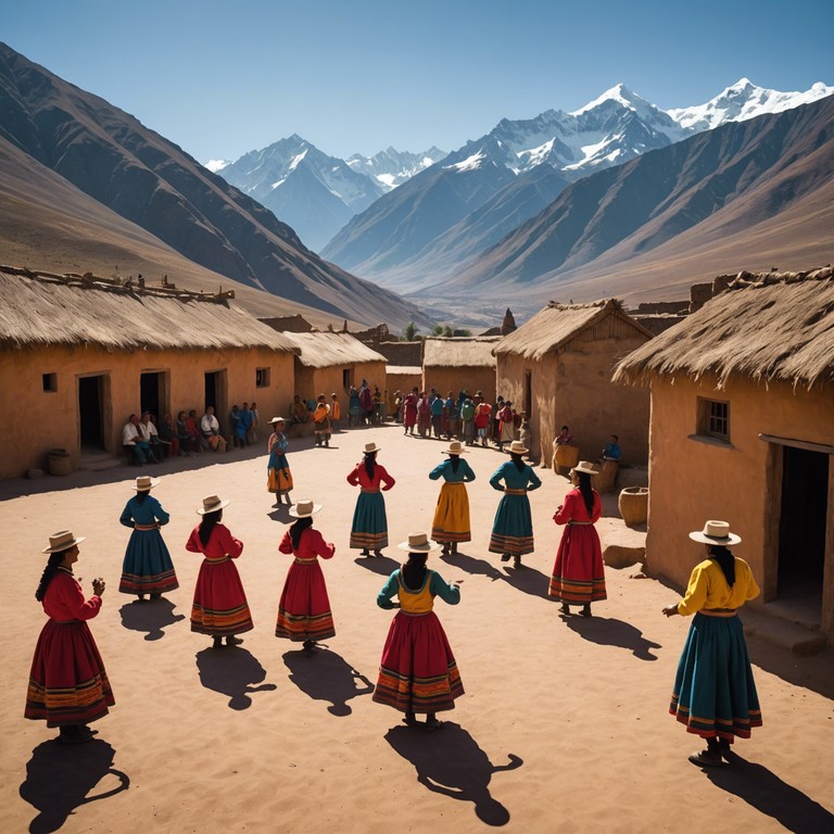 This track embodies the communal joy and the enduring spirit of andean people through its rhythmic pan flute melodies that resonate with the spirit of mountain life and communal celebrations.