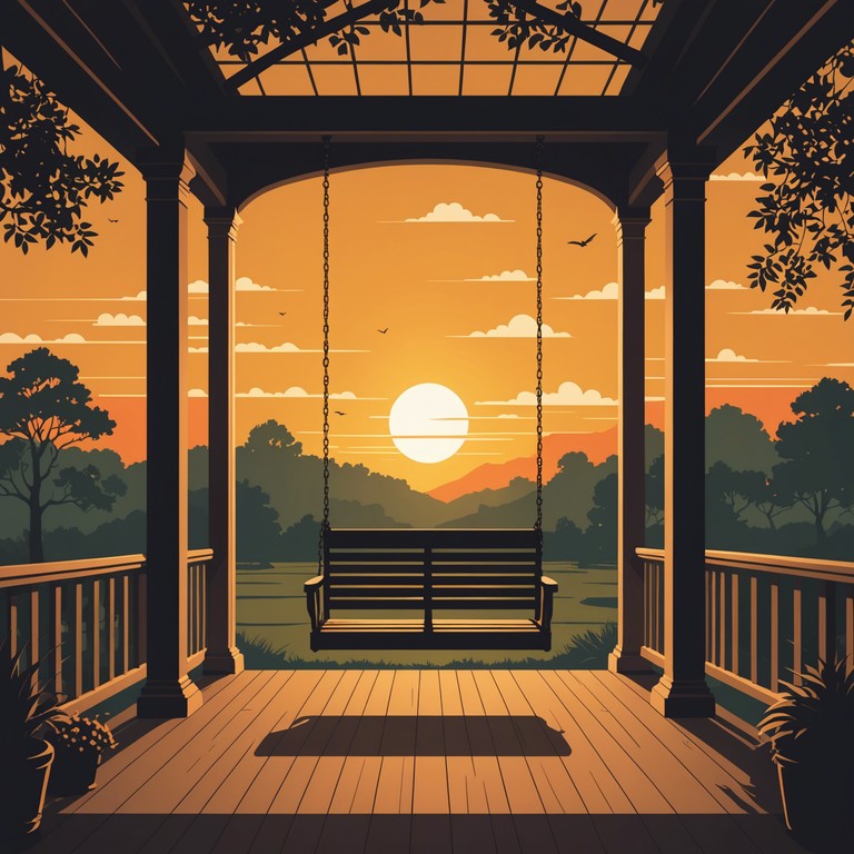 Picture yourself on a porch swing at dusk, the day winding down to the peaceful strums of a banjo as a gentle tune captures the tranquil essence of a serene evening.