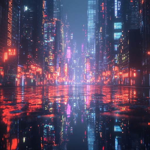 Dive into a dystopian, neon lit cityscape with throbbing basslines, frenetic synth melodies, and chaotic, distorted sounds. This track captures the essence of a high energy cyberpunk world, combining pounding rhythms with futuristic, glitch infused textures.