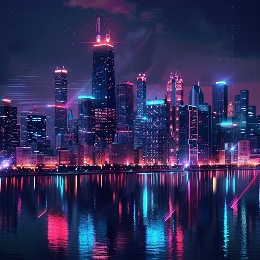 Dive into a vibrant, futuristic street filled with neon lights, where playful synths dance around energetic cyber beats, creating an atmosphere both exhilarating and whimsical. The track combines pulsing rhythms and futuristic sounds to evoke a lively and immersive cyberpunk world.