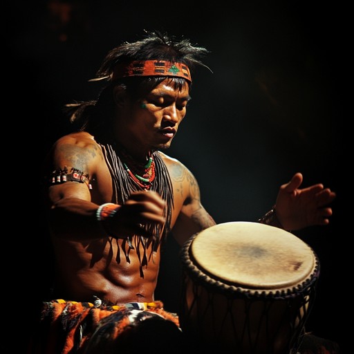 A thunderous and fierce drum performance encapsulating raw tribal energy, combining ancient rhythms with modern percussive techniques to create an invigorating and primal listening experience. This track brings the listener deep into the heart of indigenous cultures through aggressive and captivating rhythms.