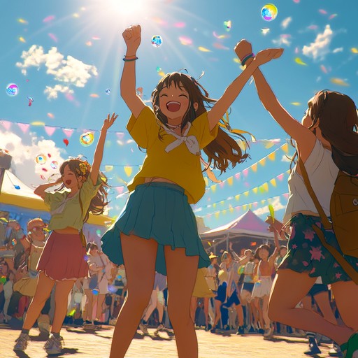 An invigorating instrumental track composed with energetic and playful melodies. It captures the essence of a carefree anime daydream, featuring bright piano lines and spirited rhythms that bring an infectious cheer.