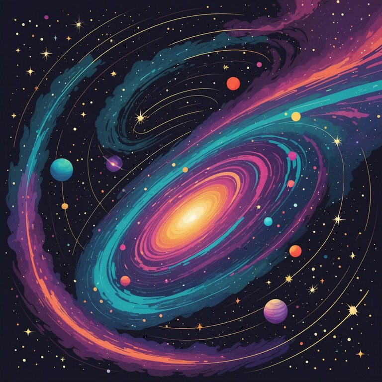 This track explores a lively fusion of trippy elements with classic funk rock, using psychedelic guitar riffs and a dynamic rhythm section to create an auditory adventure that feels both expansive and groovy. The music navigates through swirling soundscapes that stimulate the imagination, making you feel like you're traveling through a funky galaxy.