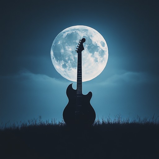 An instrumental blues rock composition embodying romantic yearning under moonlight, featuring soulful guitar melodies over warm rhythms, creating an intimate and emotional atmosphere reminiscent of lovers' quiet conversations in the night.