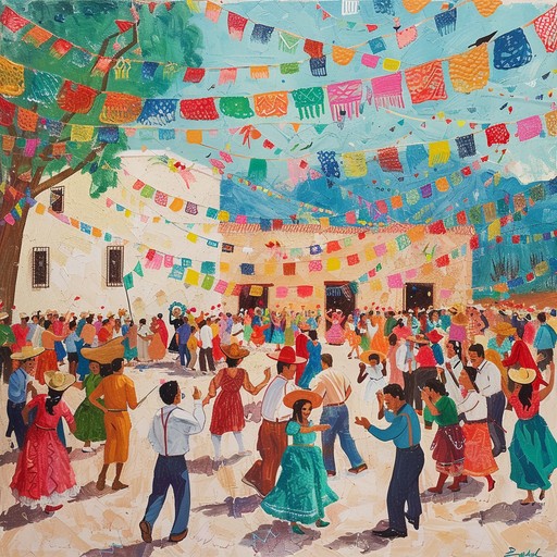 Experience the explosive rhythms of a lively fiesta with this upbeat cumbia instrumental. The contagiously festive melodies of accordion, coupled with driving percussion and energetic brass, make it an ideal soundtrack for celebrations and joyful gatherings