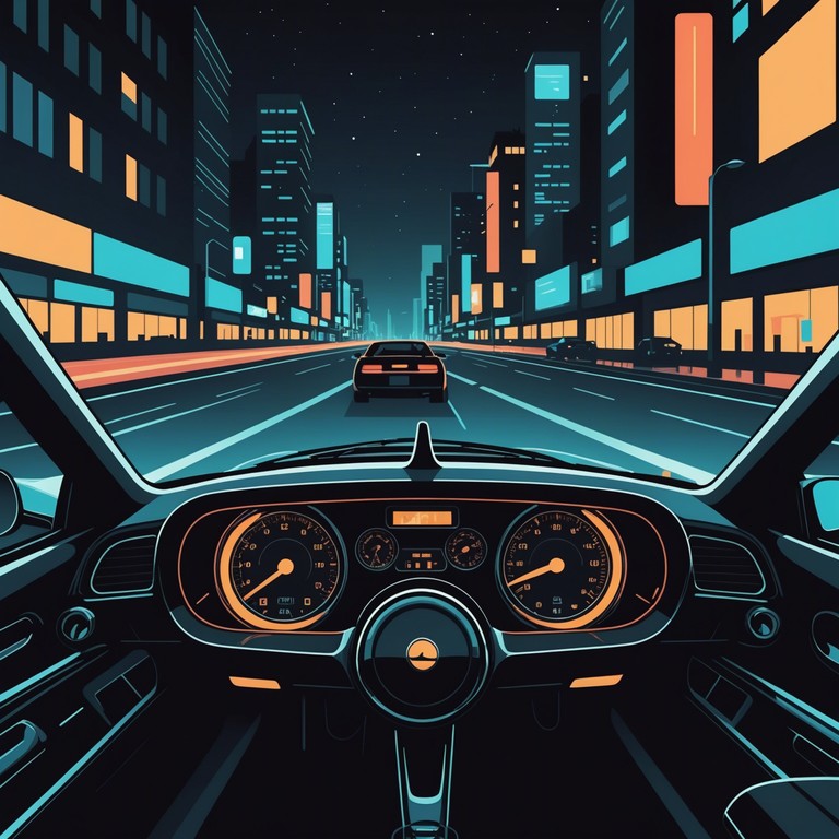 This version delves deeper into the night with a more intense synthesizer lead, crafting an even more captivating auditory journey that feels like cruising through illuminated skyscrapers and lively streets.