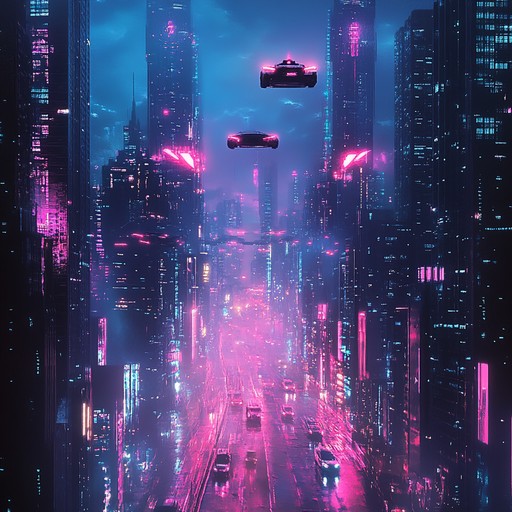 An instrumental track capturing 80s synthwave essence fused with futuristic elements. Lush synthesizers, driving beats, and atmospheric pads create a cinematic journey through neon lit cityscapes.