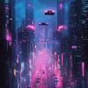 futuristic synthwave blending 80s nostalgia and cutting edge sounds.