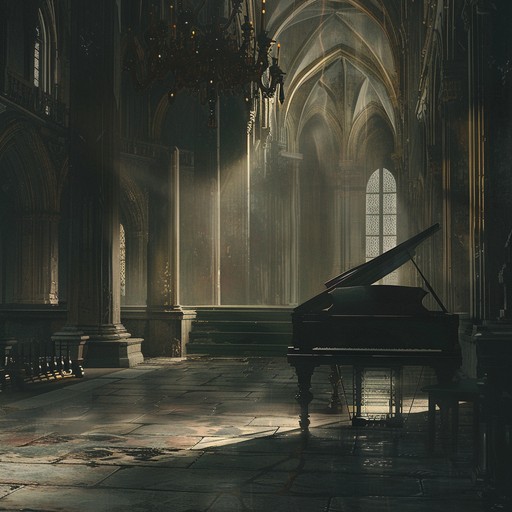 A harpsichord driven piece, constructing an intricate web of eerie, historical soundscapes, reflecting dark, gothic aesthetics of the baroque era and creating an atmospheric journey through dimly lit, ancient halls.