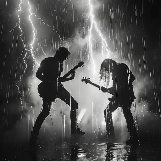 A powerful rock composition that mirrors the clash of guitars in the midst of a storm. Featuring impactful guitar solos, relentless riffs, and pounding drums, the piece transitions from the eerie calm to a gripping musical tempest, embodying the dramatic essence and uncontrollable energy of nature's wrath.