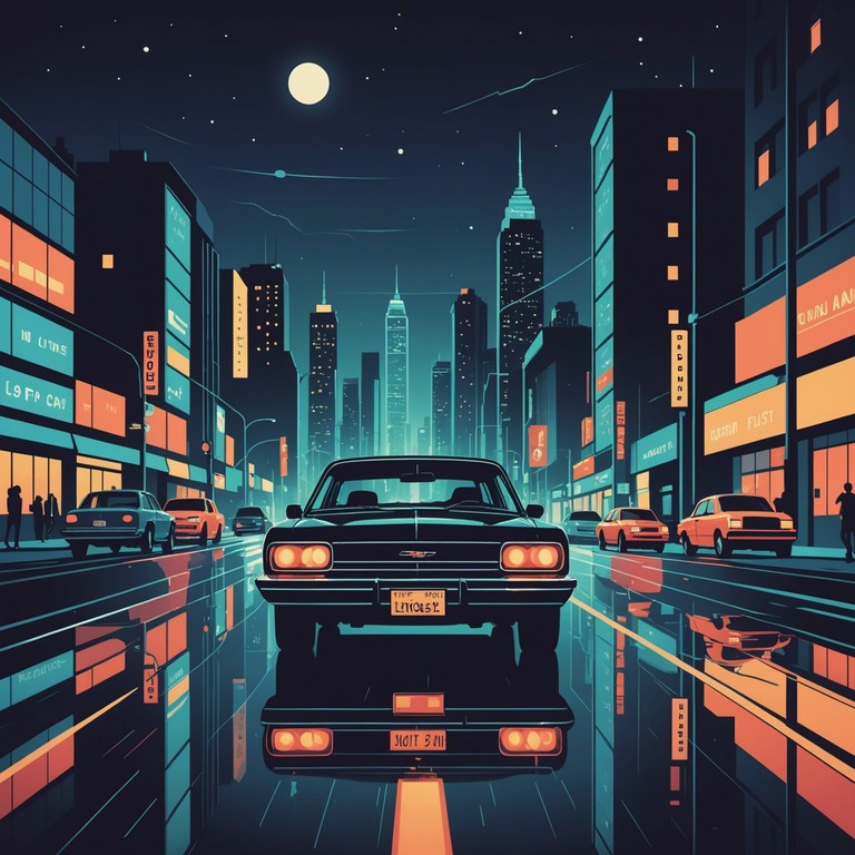 The music is designed to accompany late night drives, contrasting the quietness of the world outside with the fullness and excitement of the sounds inside the car. It's the sonic representation of the nightlife, as the city lights blur past.