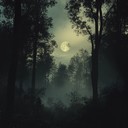 haunting melodies under a mystical, moonlit, melancholic sky