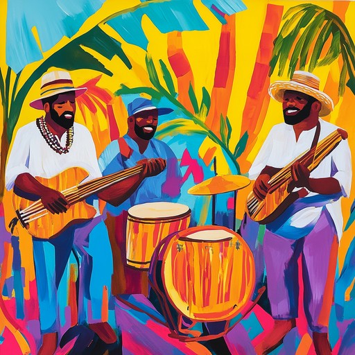 This dynamic composition features uplifting conga rhythms paired with striking brass sections and rhythmic keyboards, evoking the vibrant spirit of afro cuban culture. The track promises an electrifying dance experience, emphasizing unity and celebration through its infectious, upbeat sound.