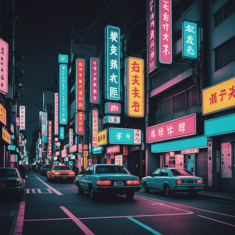 Capturing the lively vibe of tokyo's urban landscape through a kaleidoscope of electronic harmonies and j pop rhythms, this alternative version deepens the night experience with extended solos. The brightness of city life is mirrored in sweeping synth escalations that speak to the heart of the metropolis.