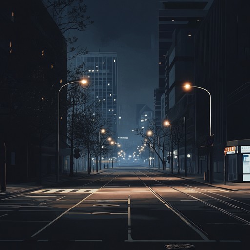 A soulful instrumental hip hop track that combines somber piano melodies with downtempo beats, capturing the feeling of walking alone through a city at night