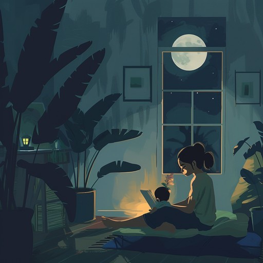 A soothing, melodic tune with gentle rhythms, evoking the serene and tender moments of a parent sharing bedtime stories with their child under the soft glow of moonlight. Simple, yet touching, it's designed to comfort and relax young minds, ensuring a peaceful transition to sleep.