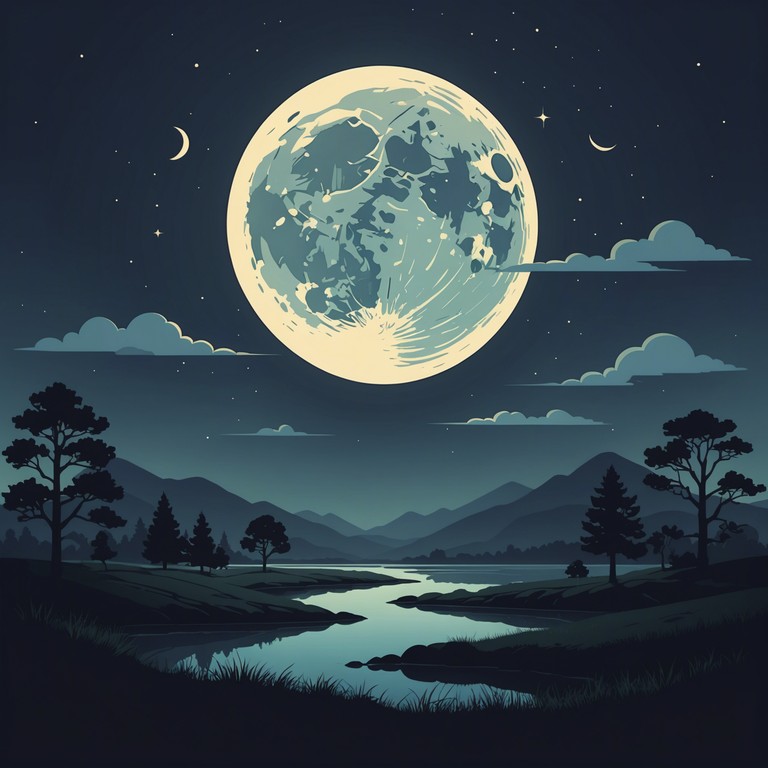 Delving deeper into the chilling peace of nocturnal silence, this version sharpens the focus on the emotional landscape of a solitary, reflective night under the moon's watchful eye.