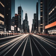 intense cityscape journey, full of anxiety