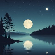 night whispers in moonlit serenity, calming tranquillity