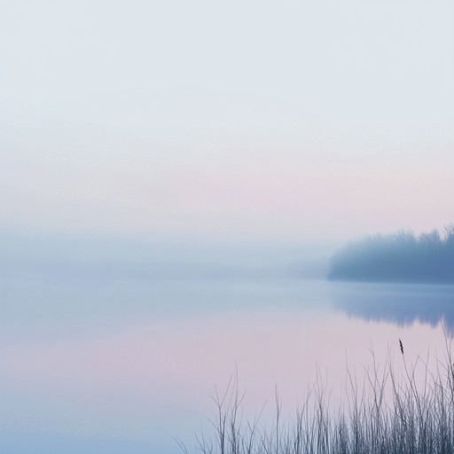 A tranquil ambient piece featuring soothing tones and soft textures that evoke the calmness of a dawn mist over quiet landscapes